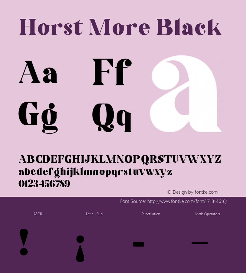 Horst More Black Version 1.100;hotconv 1.0.109;makeotfexe 2.5.65596图片样张