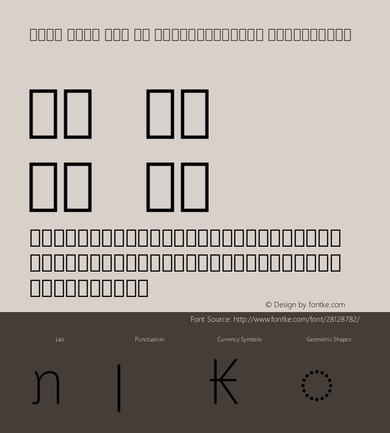 Noto Sans Lao UI SemiCondensed ExtraLight Version 2.000图片样张