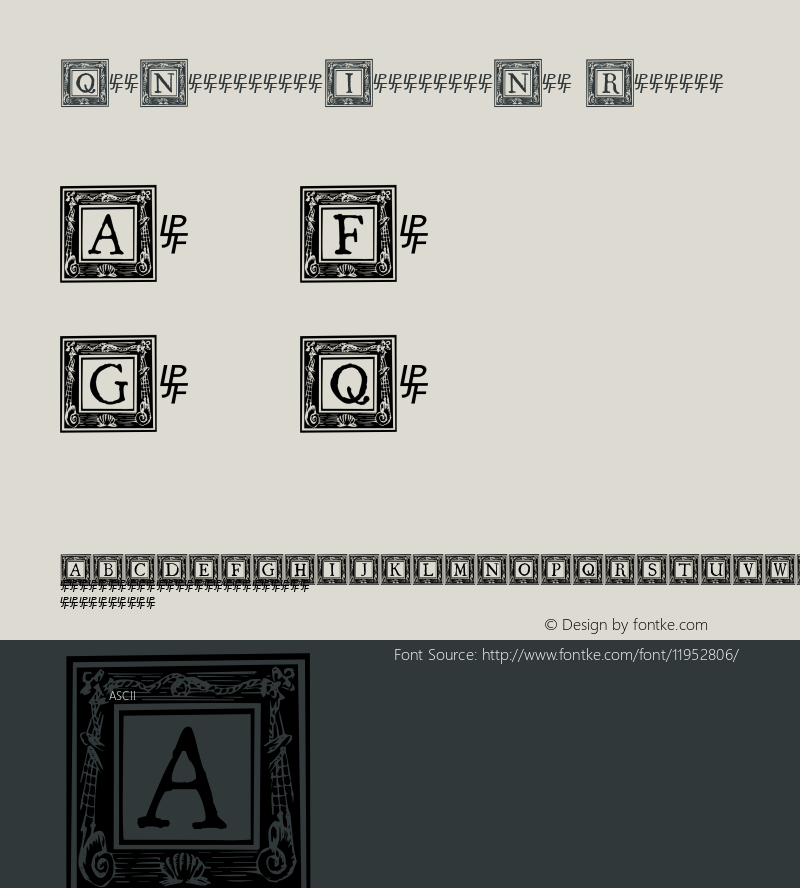 QuaNauticale_Initials_No2 Regular Version 1.0; 2004; initial release图片样张