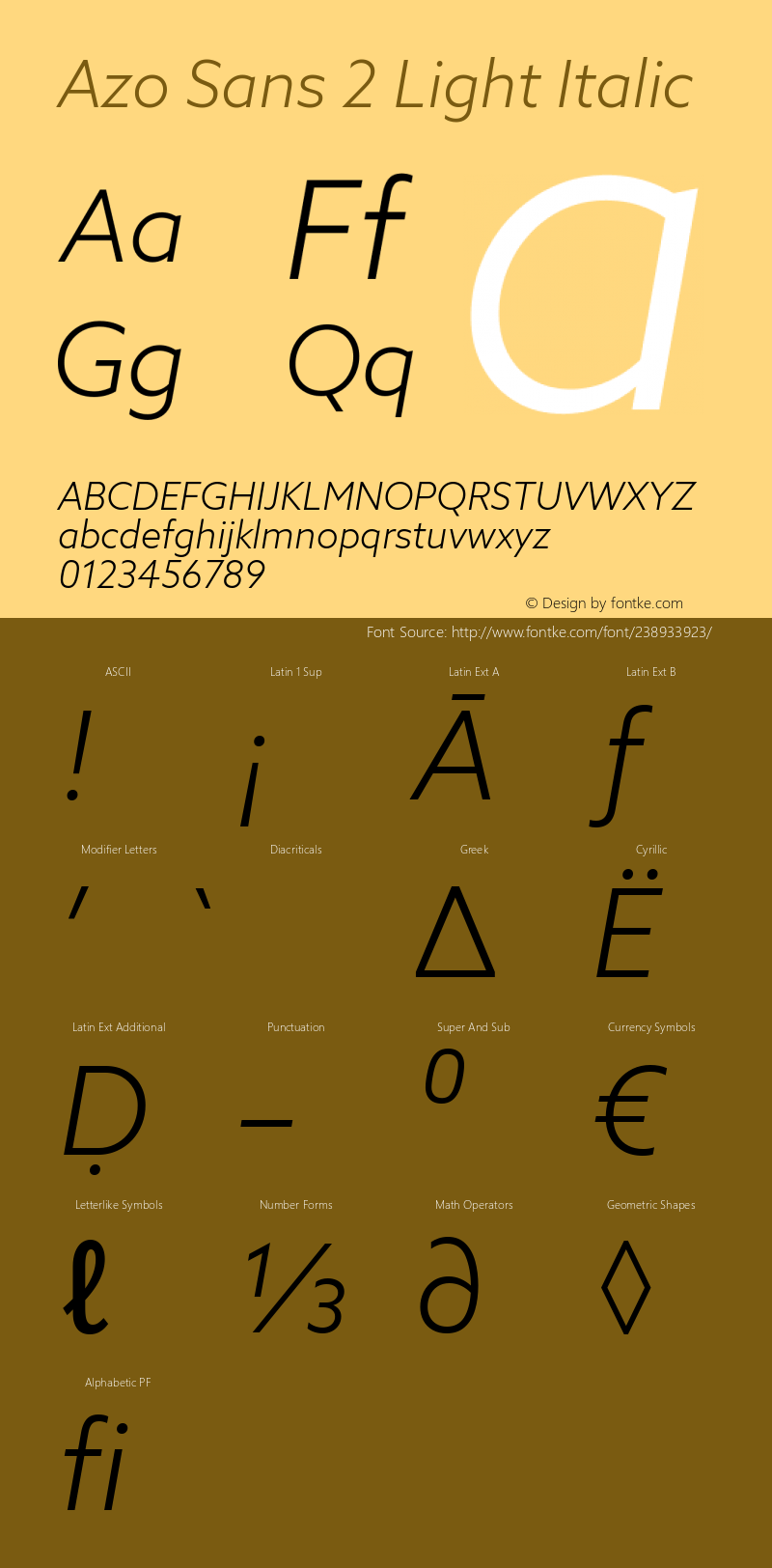 Azo Sans 2 Light Italic Version 2.003图片样张