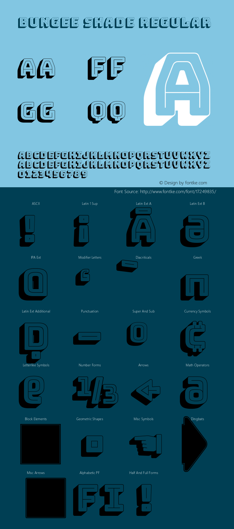 Bungee Shade Regular Version 1.000;PS 1.0;hotconv 1.0.72;makeotf.lib2.5.5900图片样张