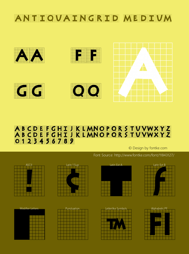 AntiquaInGrid Medium Version 1.0 2003-04-03图片样张