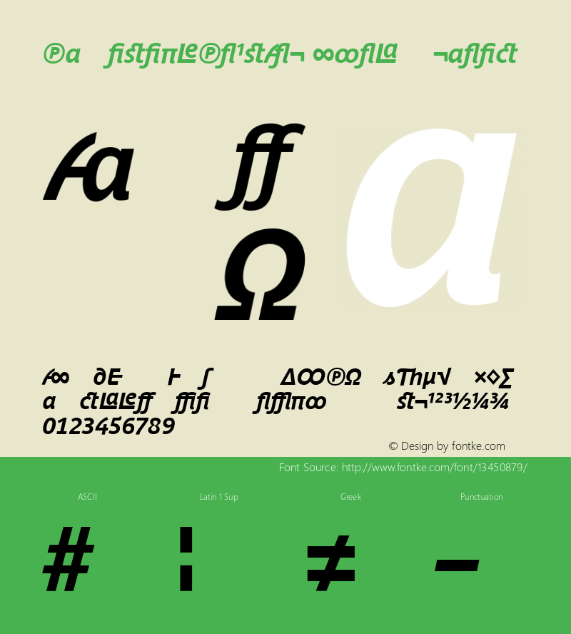 ParisinePlusAlt Bold Italic Version 001.001图片样张