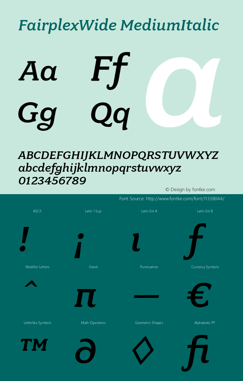 FairplexWide MediumItalic Version 001.000图片样张