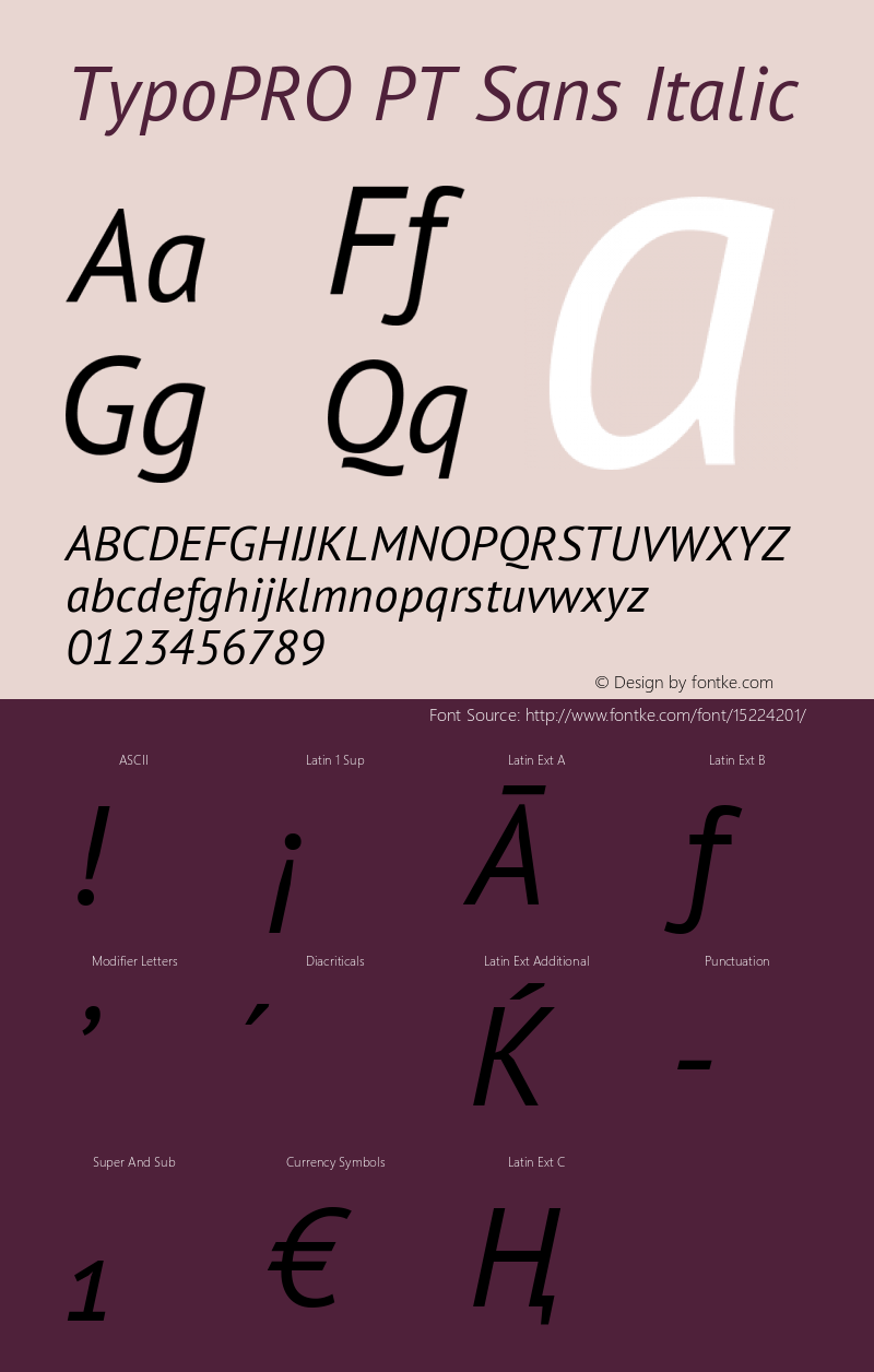 TypoPRO PT Sans Italic Version 2.005图片样张