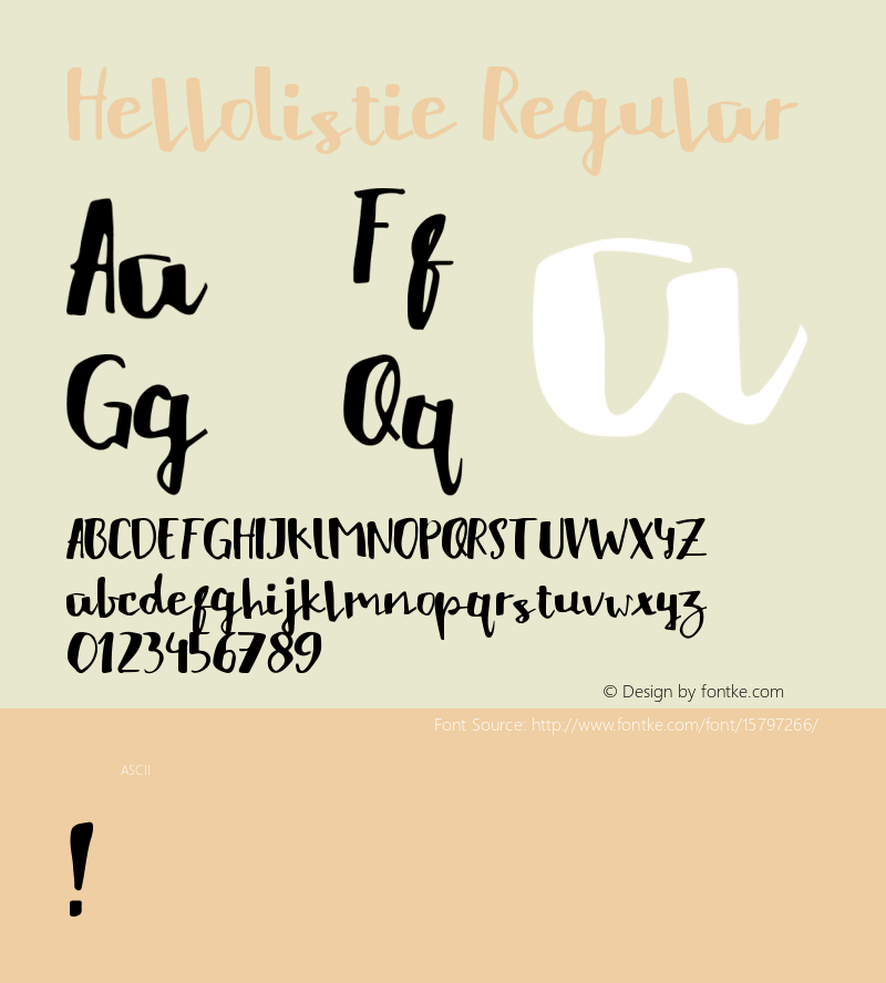 HelloListie Regular 1.000图片样张