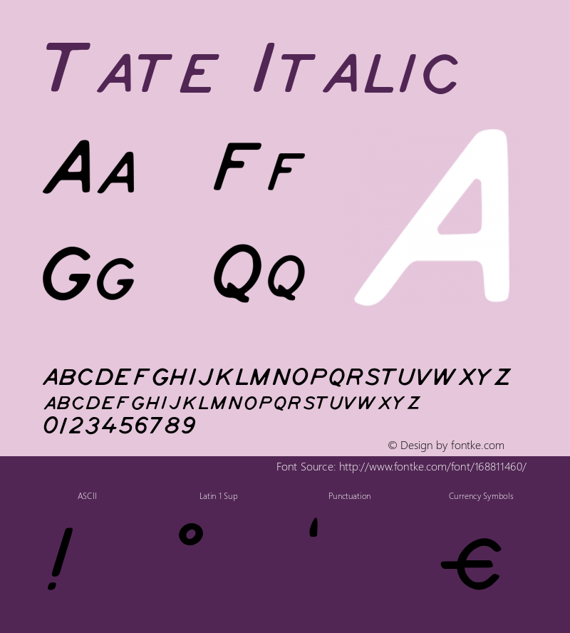 Tate Italic Version 1.003 | wf-rip DC20190420图片样张