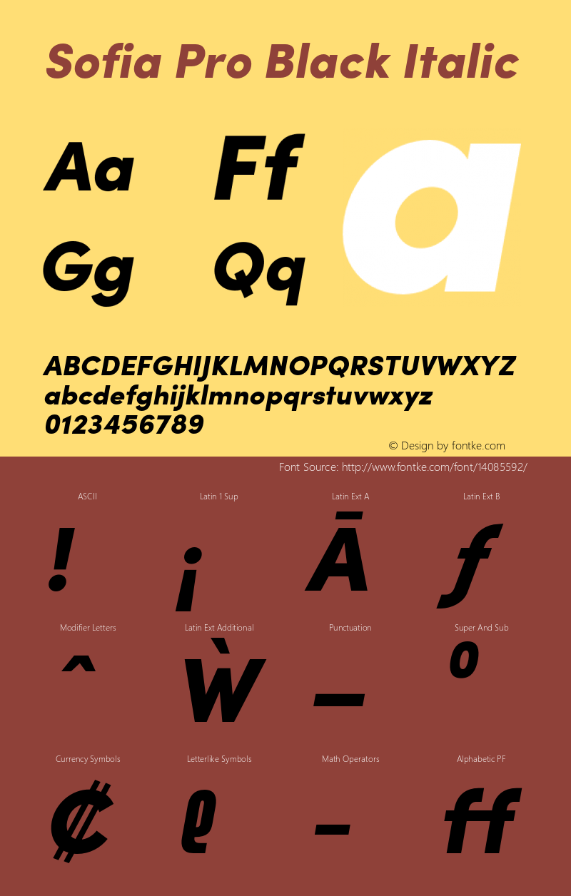 Sofia Pro Black Italic Version 2.000图片样张