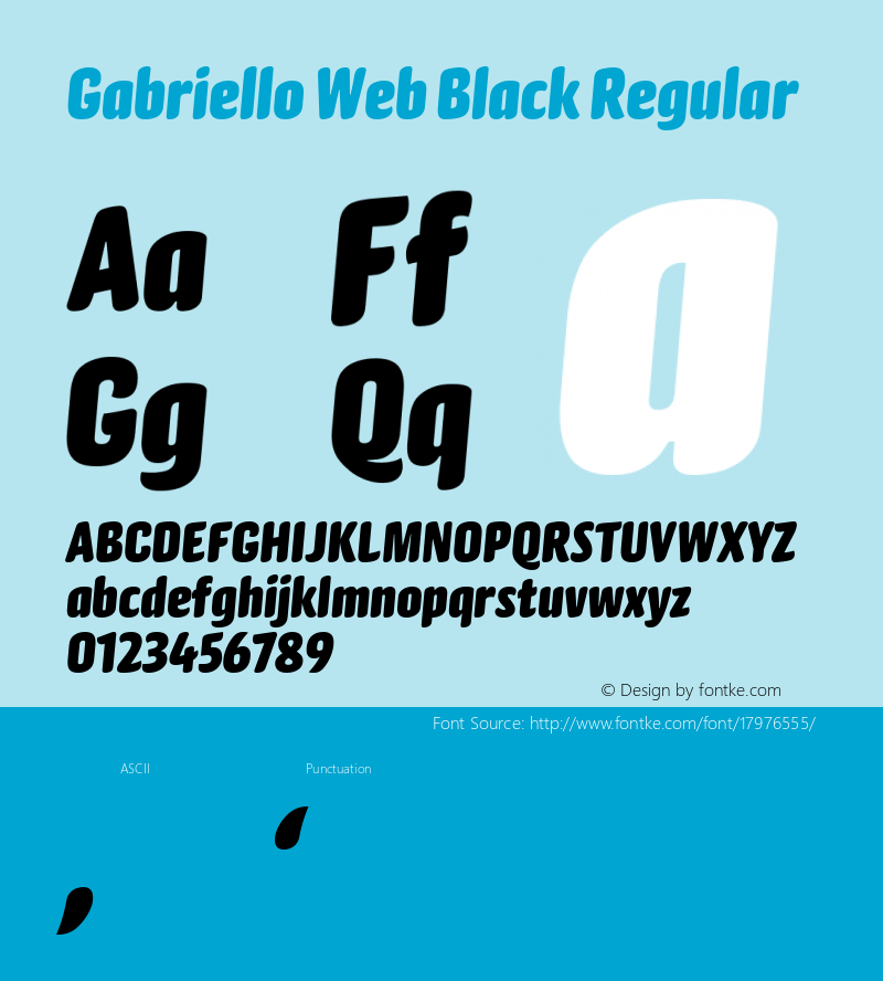 Gabriello Web Black Regular Version 1.1 2014图片样张