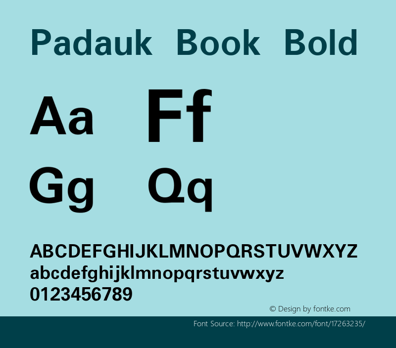 Padauk Book Bold Version 2.985图片样张
