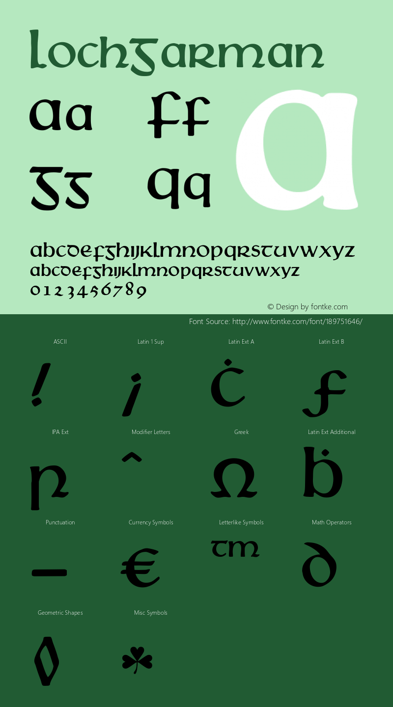 ☞LochGarman Version 3.000;com.myfonts.everson.loch-garman.loch-garman.wfkit2.3s3x图片样张