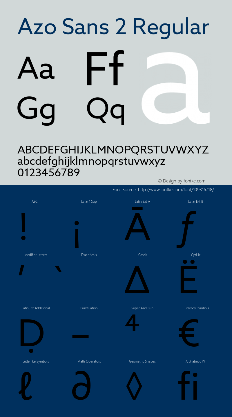 Azo Sans 2 Regular Version 2.001图片样张