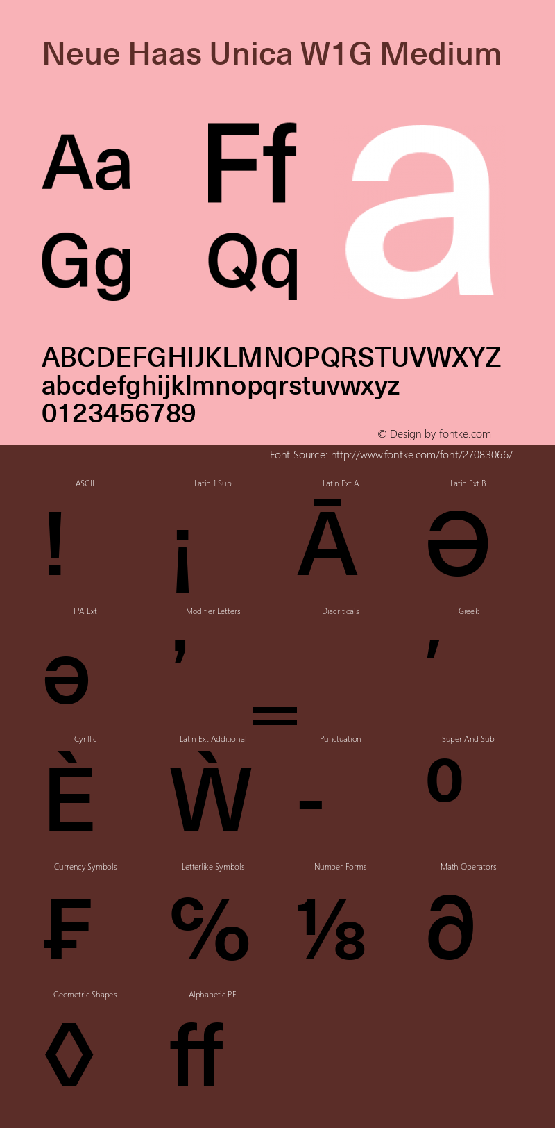 Neue Haas Unica W1G Medium Version 1.00图片样张