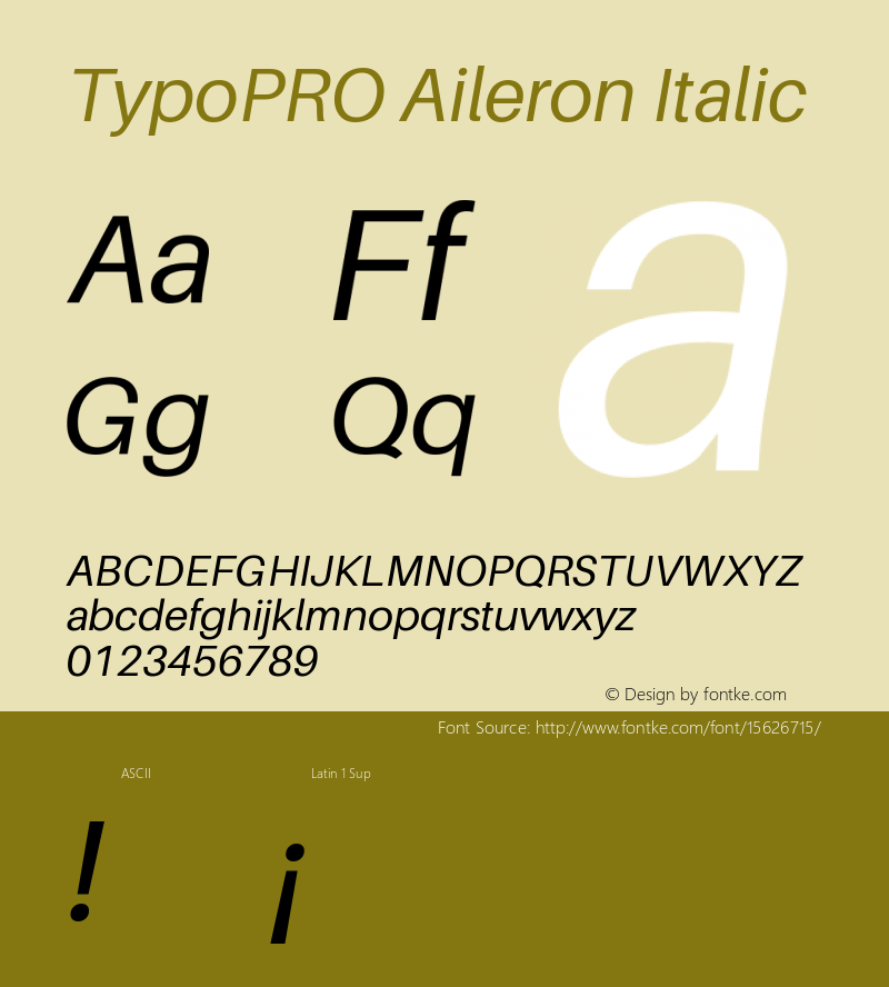 TypoPRO Aileron Italic Version 1.102;PS 001.102;hotconv 1.0.70;makeotf.lib2.5.58329图片样张