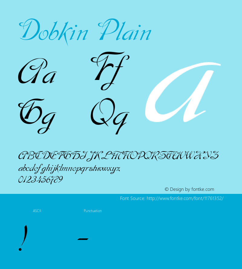 Dobkin Plain Version Altsys Fontographer图片样张