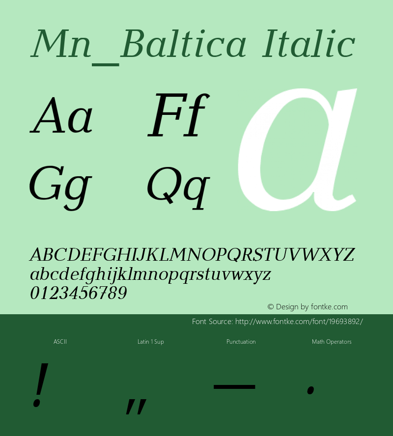 Mn_Baltica Italic 31 December 1996图片样张