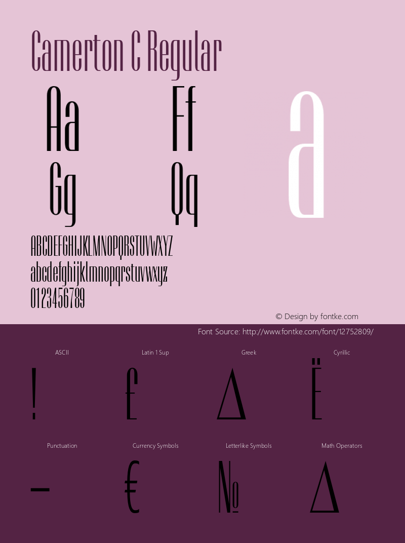 Camerton C Regular OTF 1.0;PS 001.000;Core 116;AOCM 1.0 28图片样张