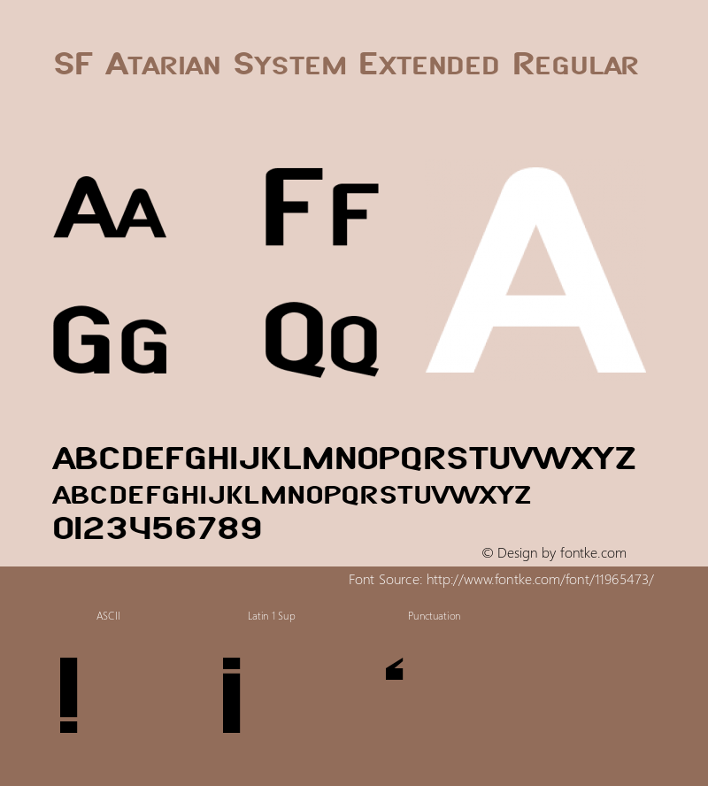 SF Atarian System Extended Regular ver 1.0; 1999. Freeware.图片样张
