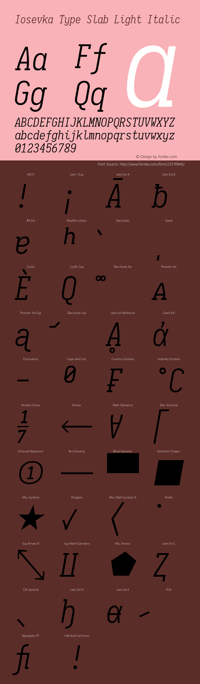Iosevka Type Slab Light Italic 1.13.2; ttfautohint (v1.6)图片样张
