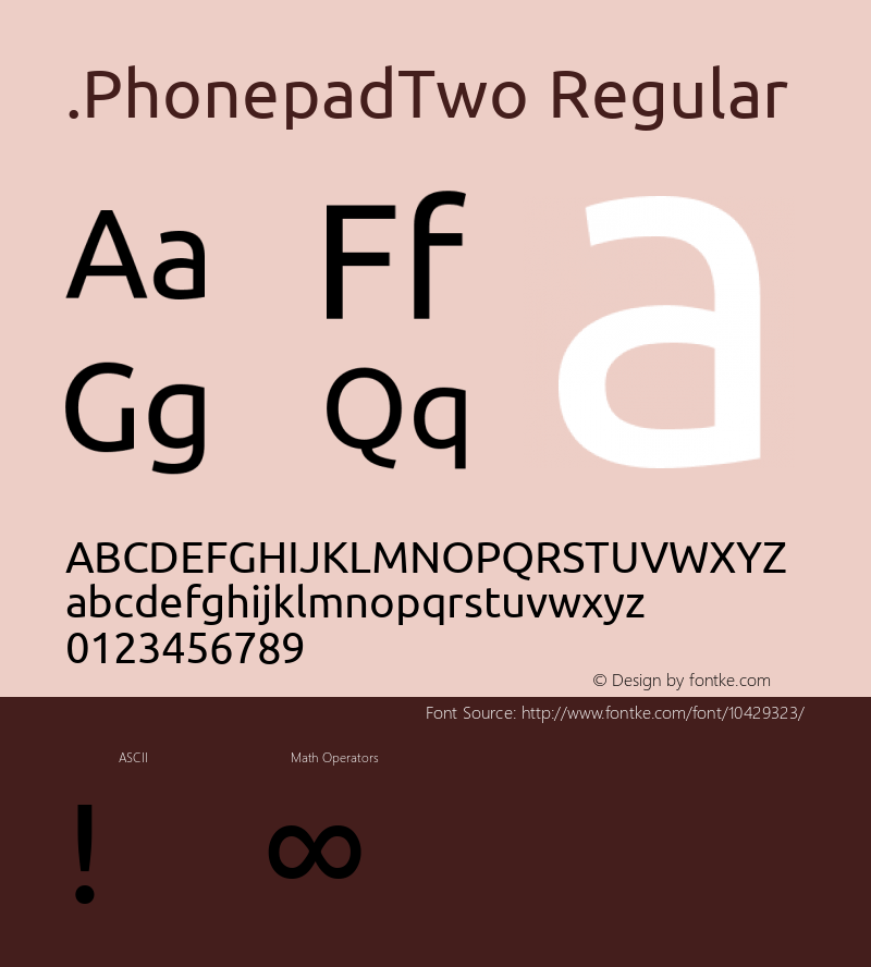 .PhonepadTwo Regular 6.1d5e1图片样张