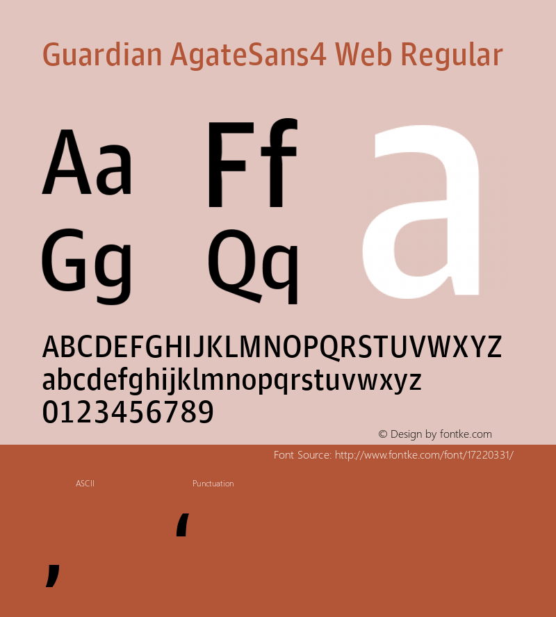 Guardian AgateSans4 Web Regular Version 001.002 2011图片样张