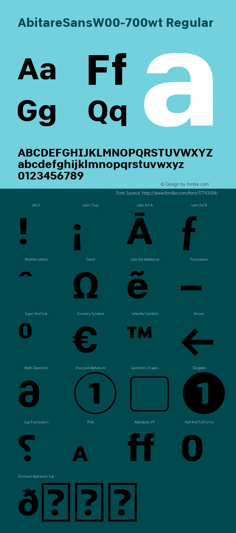AbitareSansW00-700wt Regular Version 1.50图片样张