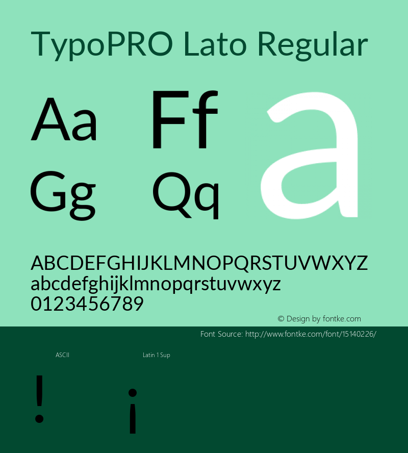 TypoPRO Lato Regular Version 2.010; 2014-09-01; http://www.latofonts.com/图片样张