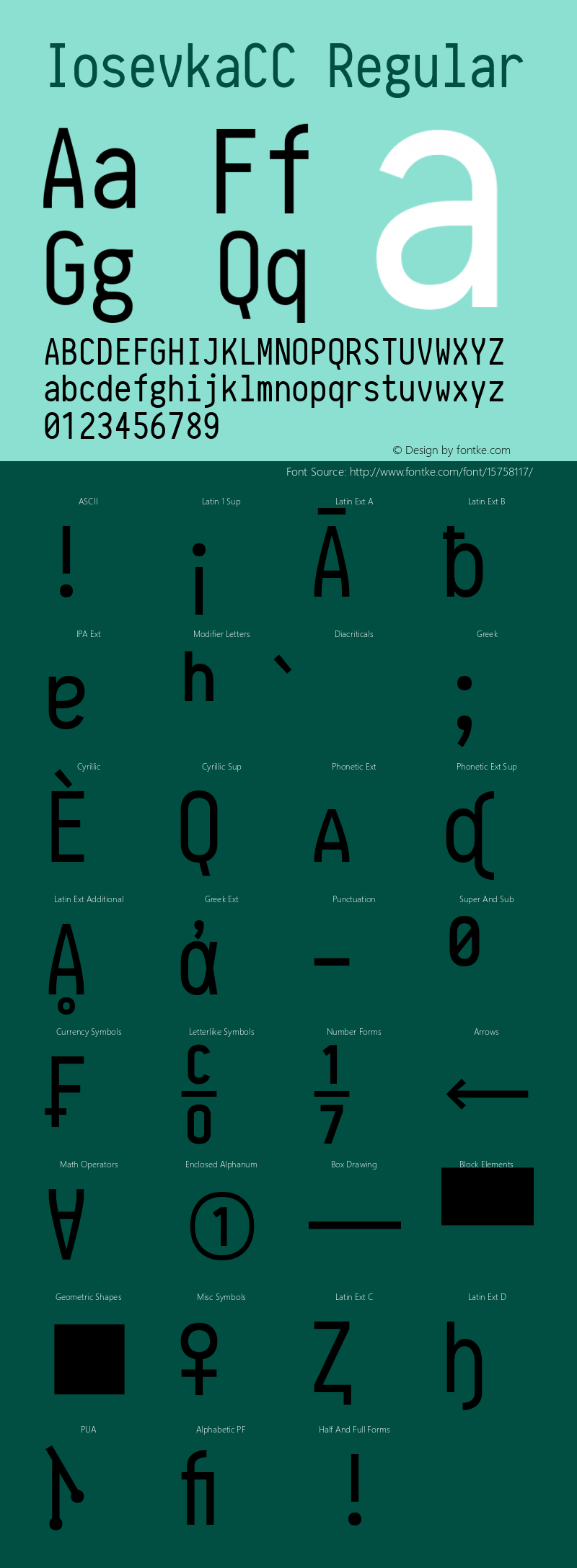IosevkaCC Regular r0.1.14; ttfautohint (v1.3)图片样张