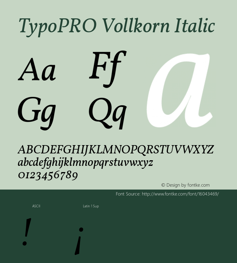 TypoPRO Vollkorn Italic Version 3.005;PS 003.005;hotconv 1.0.70;makeotf.lib2.5.58329图片样张