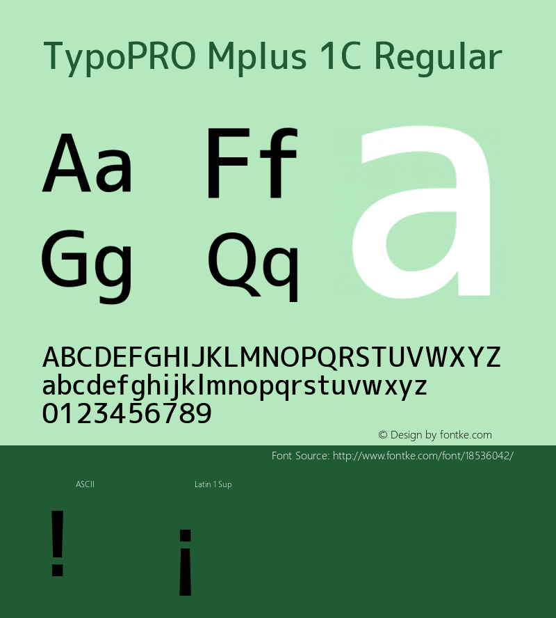 TypoPRO Mplus 1C Regular Version 1.062图片样张