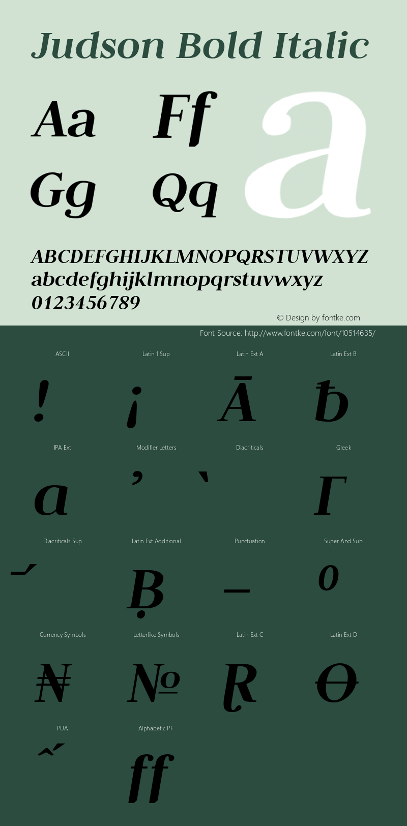 Judson Bold Italic Version 20130906; ttfautohint (v0.96) -l 8 -r 50 -G 200 -x 14 -w 