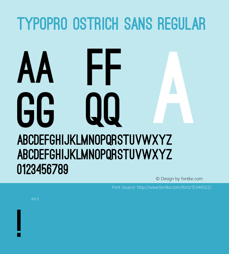 TypoPRO Ostrich Sans Regular Version 1.001;PS 001.001;hotconv 1.0.70;makeotf.lib2.5.58329图片样张