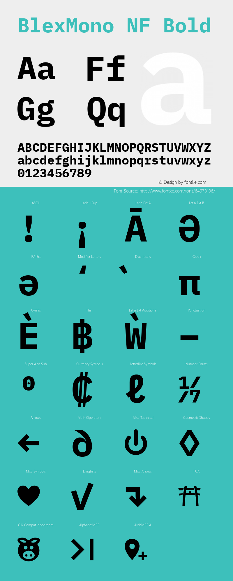 Blex Mono Bold Nerd Font Complete Mono Windows Compatible Version 2.000图片样张