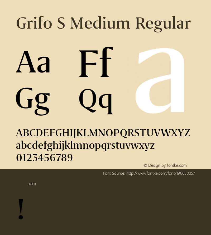 Grifo S Medium Regular Version 1.0 图片样张