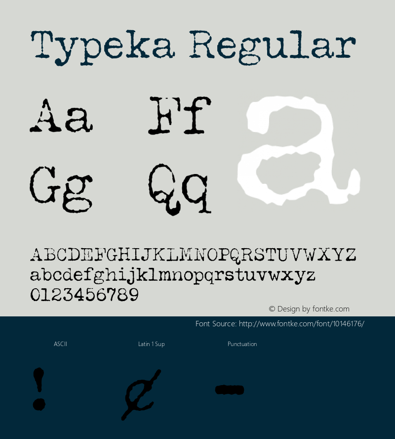 Typeka Regular Version 1.000;PS 001.000;hotconv 1.0.38图片样张
