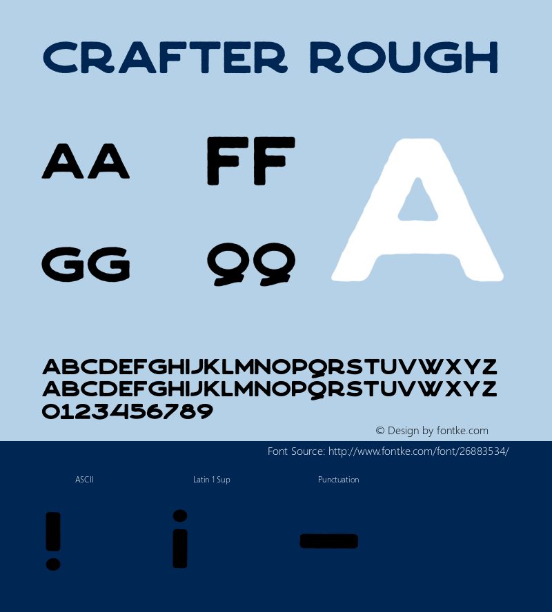 Crafter Rough Version 1.000;PS 001.000;hotconv 1.0.88;makeotf.lib2.5.64775图片样张