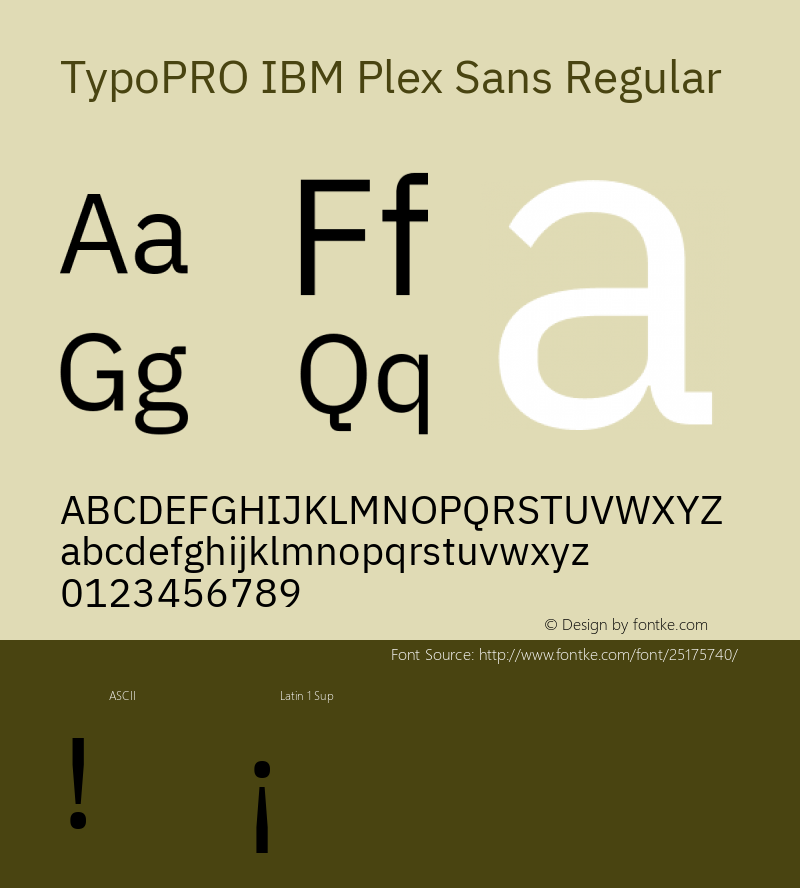 TypoPRO IBM Plex Sans Version 1.000图片样张