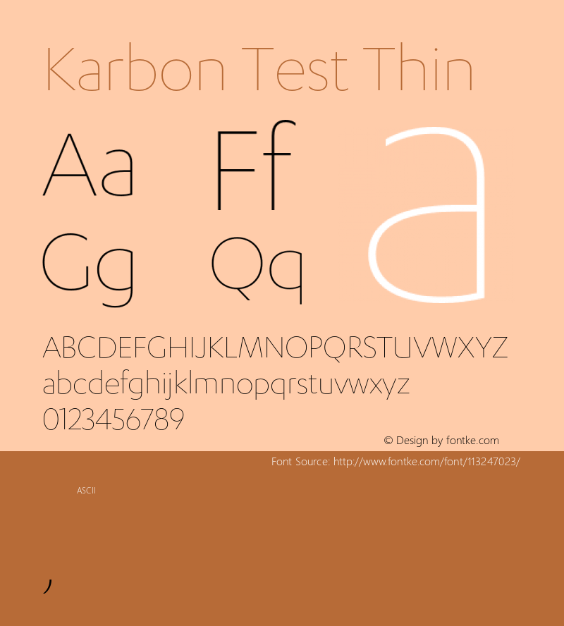 Karbon-ThinTest Version 1.005;PS 1.000;hotconv 16.6.54;makeotf.lib2.5.65590;0图片样张
