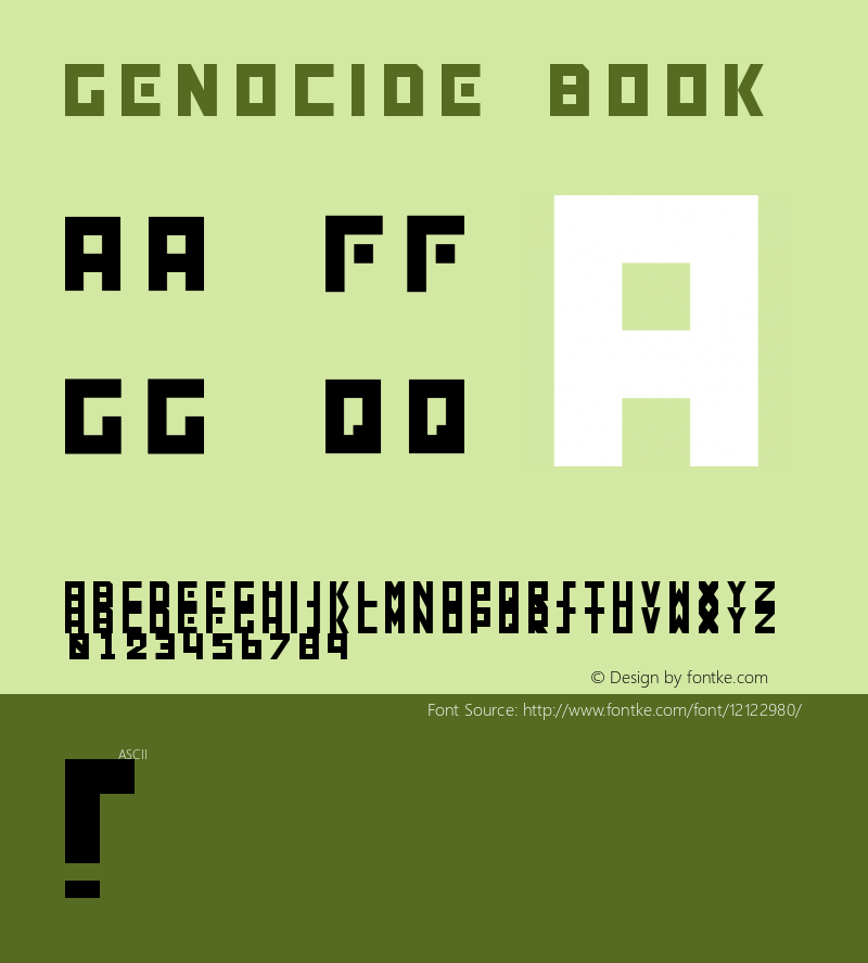 GENOCIDE Book Version Macromedia Fontograp图片样张