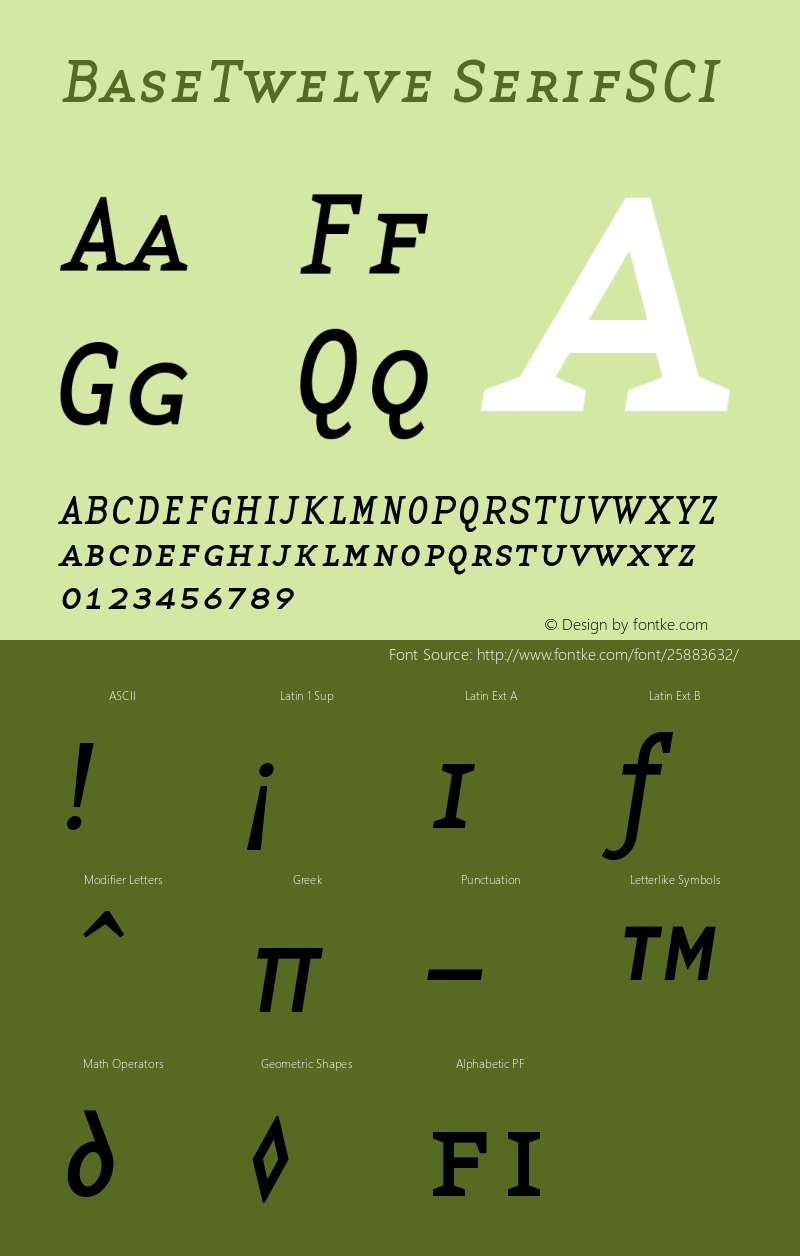 BaseTwelveSerifSCI Version 001.000图片样张