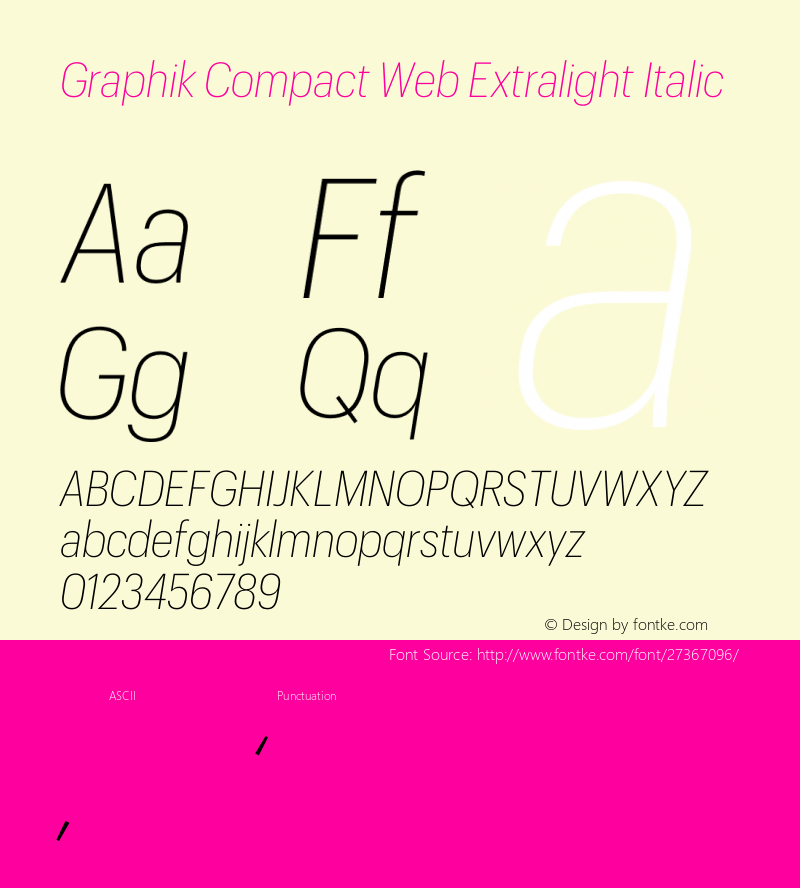 Graphik Compact Web Exlight Italic Version 1.1 2017图片样张