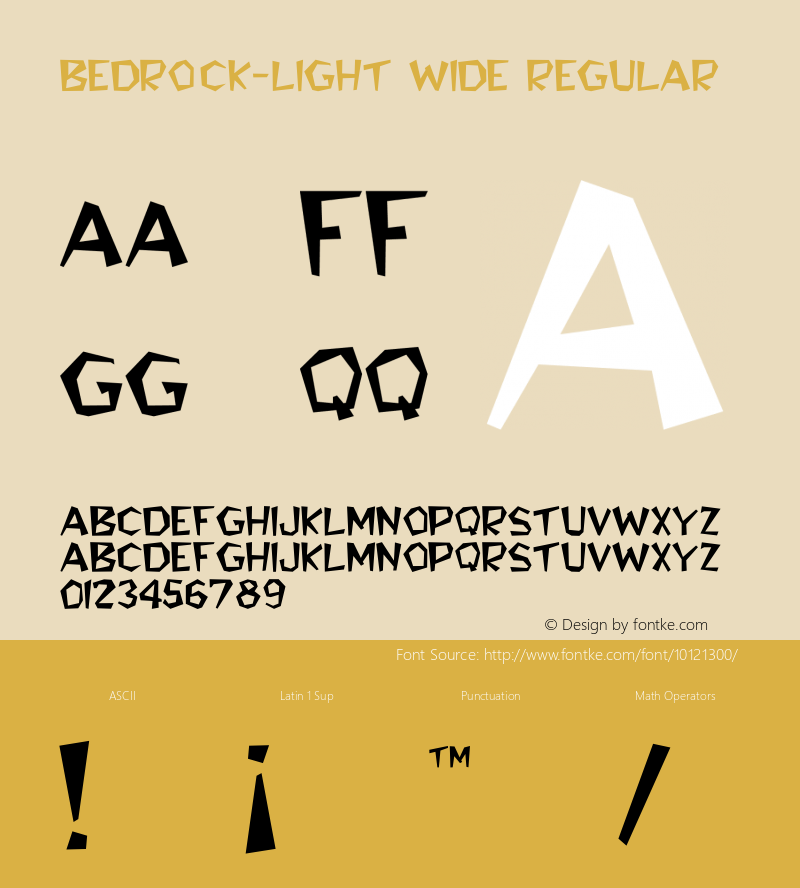 Bedrock-Light Wide Regular Unknown图片样张