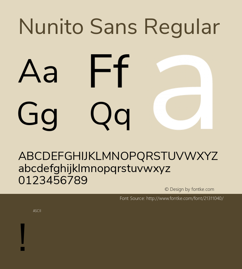 Nunito Sans Regular 图片样张