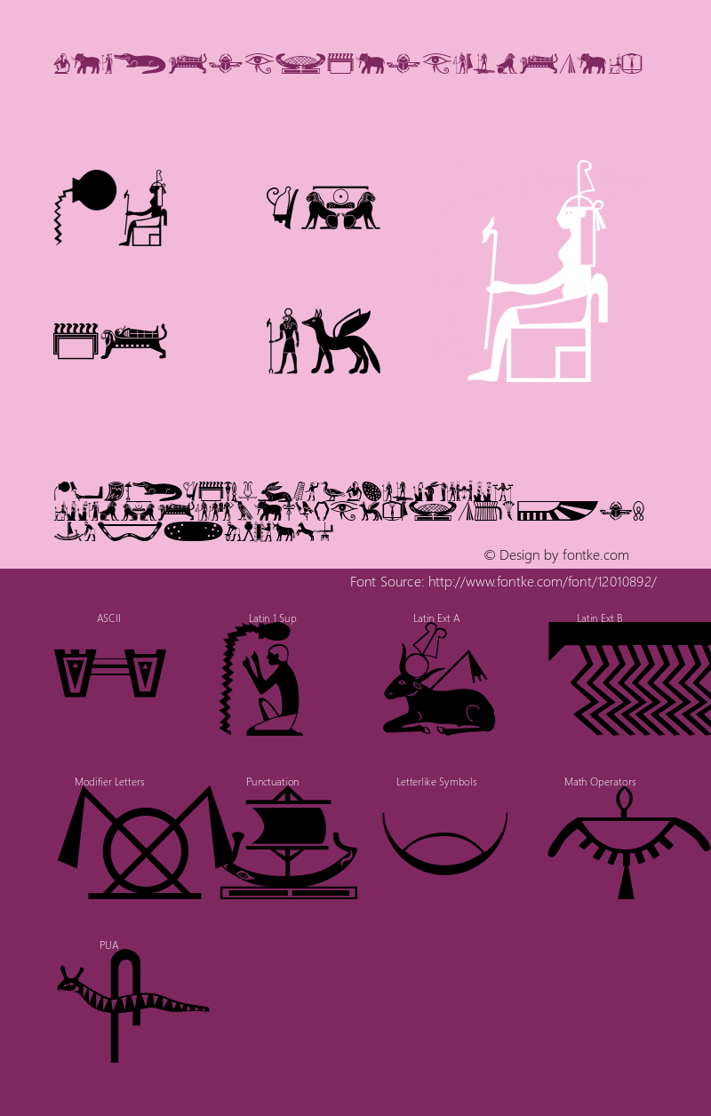 OldEgyptGlyphs Regular 1.0 2004-07-16图片样张
