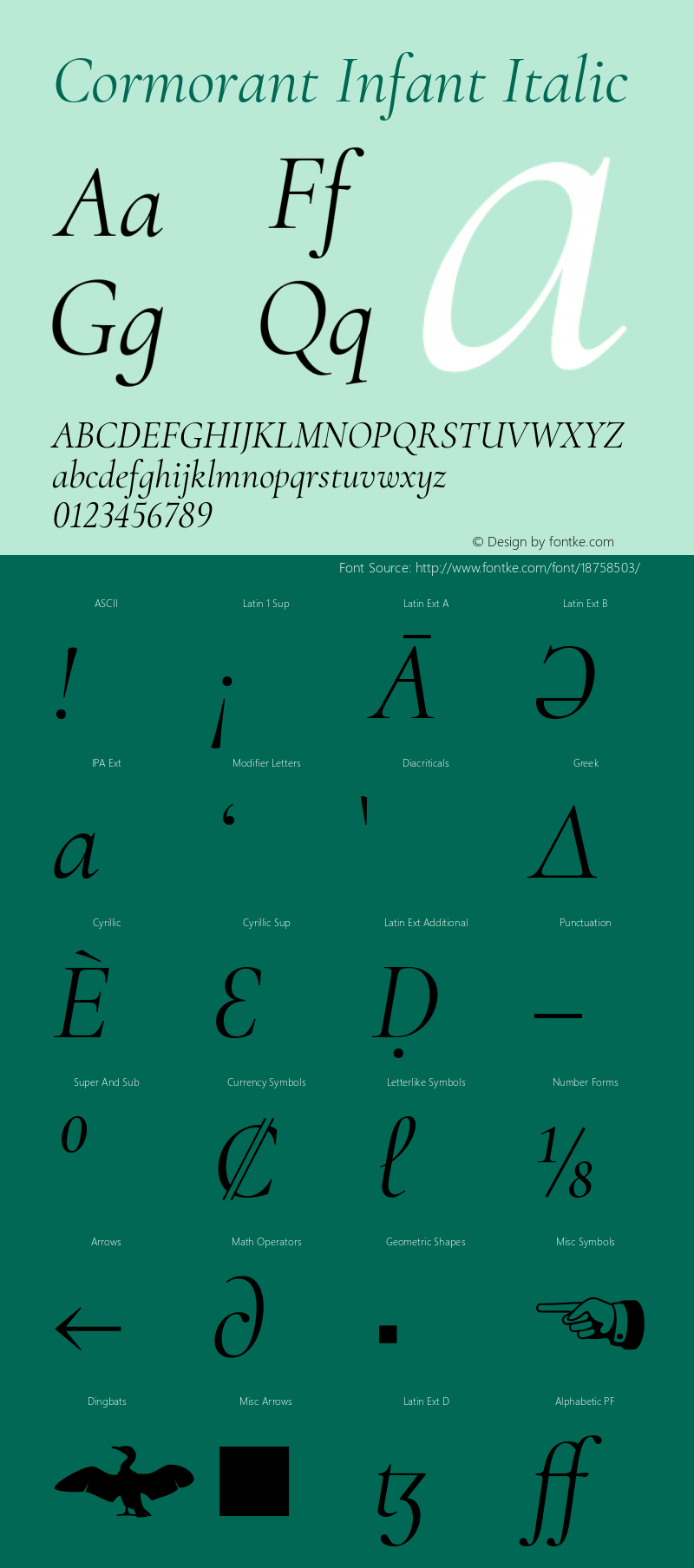 Cormorant Infant Italic Version 3.003图片样张