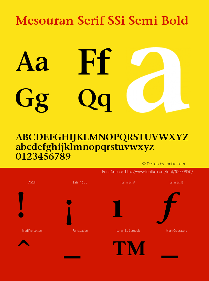 Mesouran Serif SSi Semi Bold 001.000图片样张