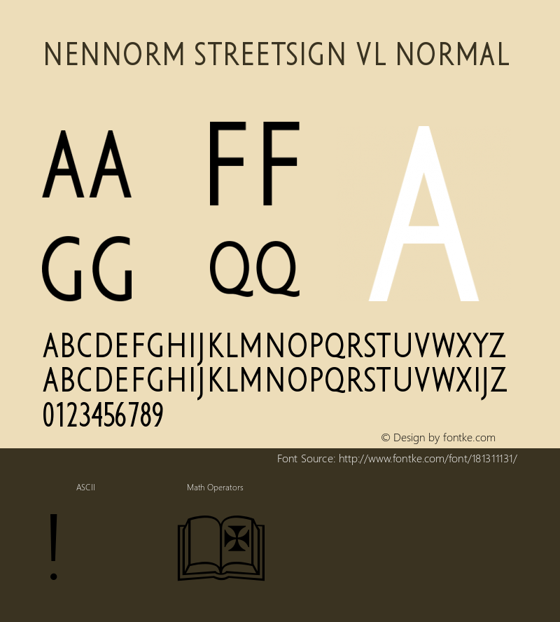 Nennorm Streetsign VL Version 1.00图片样张