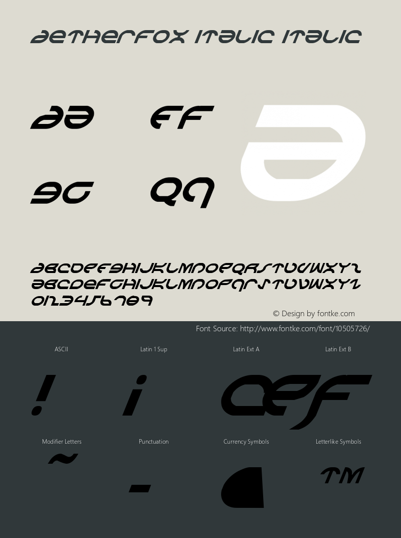 Aetherfox Italic Italic 2图片样张