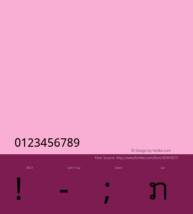 Noto Sans Lao UI Regular Version 1.00 January 27, 2013, initial release图片样张