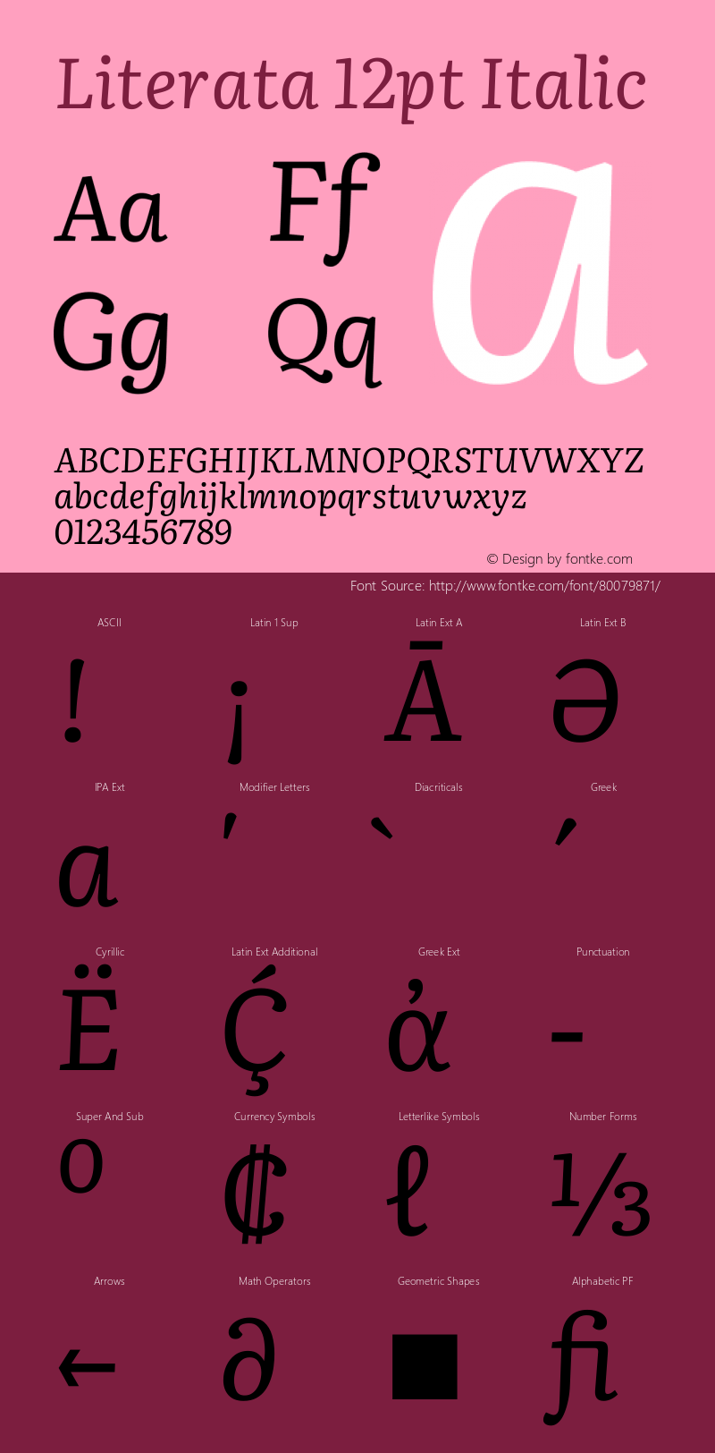 Literata 12pt Italic Version 3.002图片样张